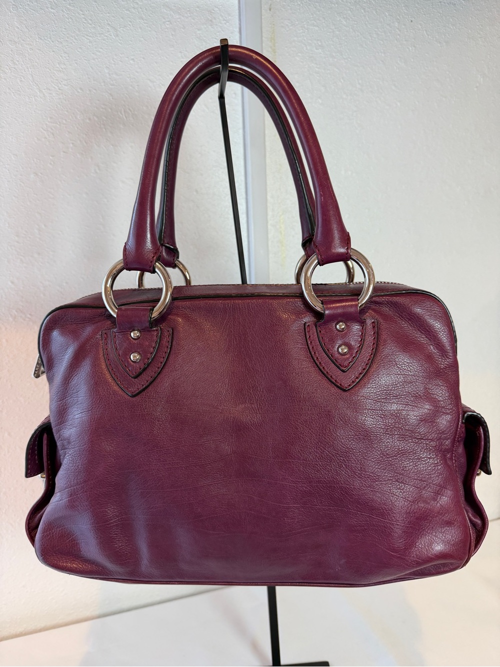 Vintage Marc Jacob’s Blake Satchel Bag in Rich Bordeaux Y2K